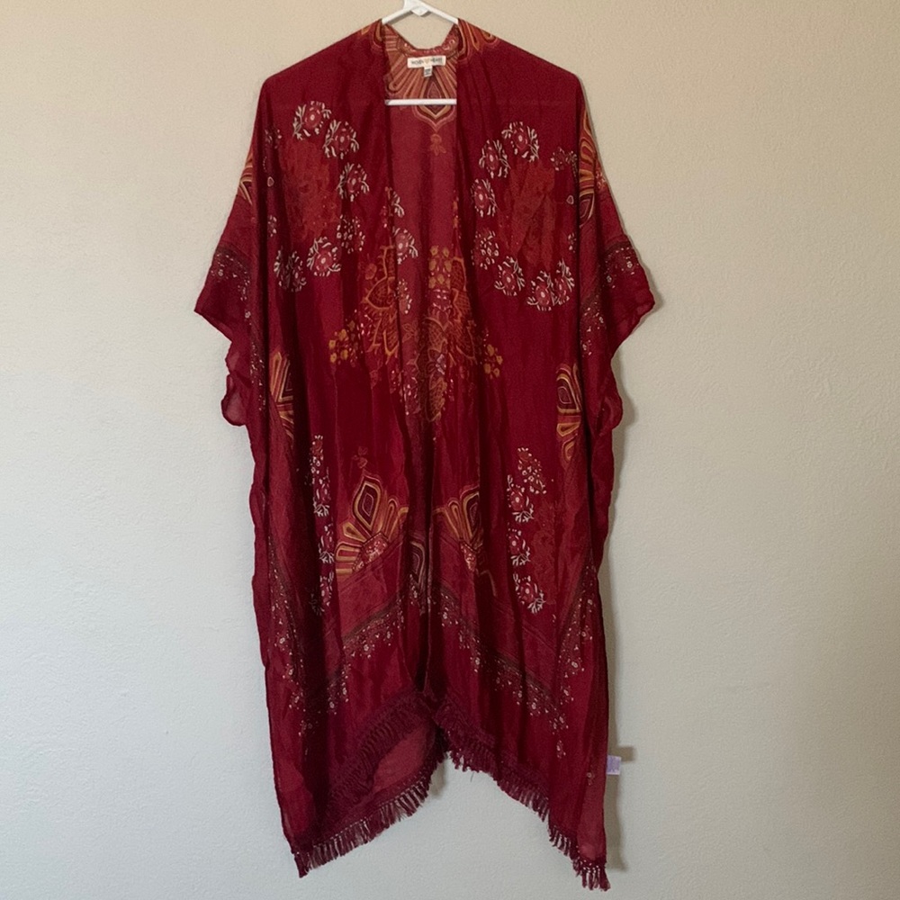 Woven heart shawl coverup